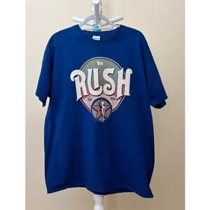Gildan 2015 Rush 40th Anniversary Tour T-Shirt Blue R40  Graphic Unisex XL